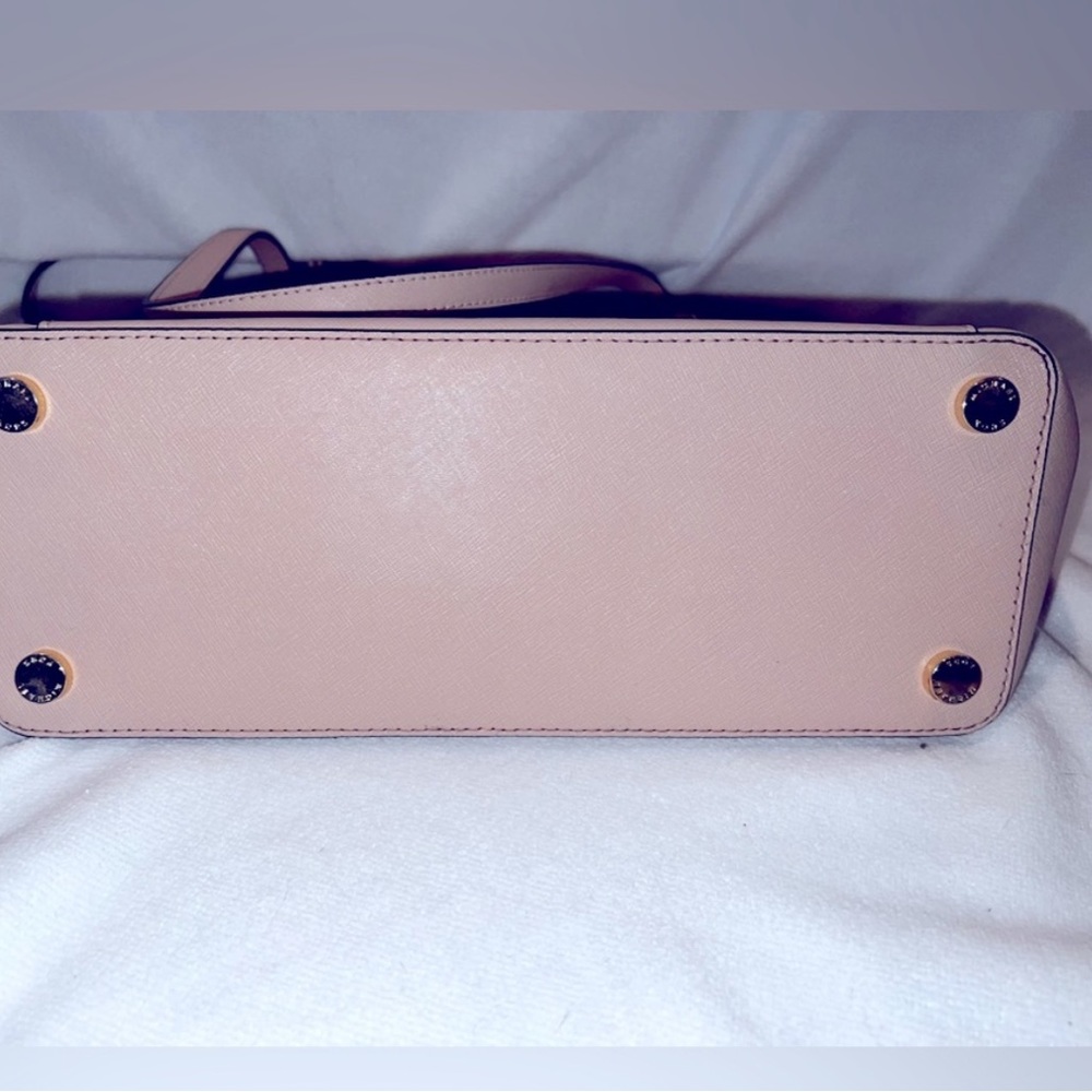 Michael Kors Ciara Large East West Top Zip Tote Pastel Pink Saffiano Leather - Picture 12 of 13